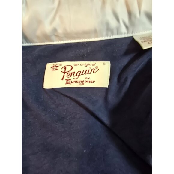 Original Penguin Navy Blue Lightweight Hoodie Jacket With Stand Collar Zip Front - Picture 10 of 16